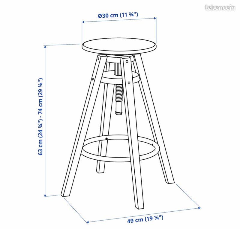 Table et ses quatre tabourets (image 5)