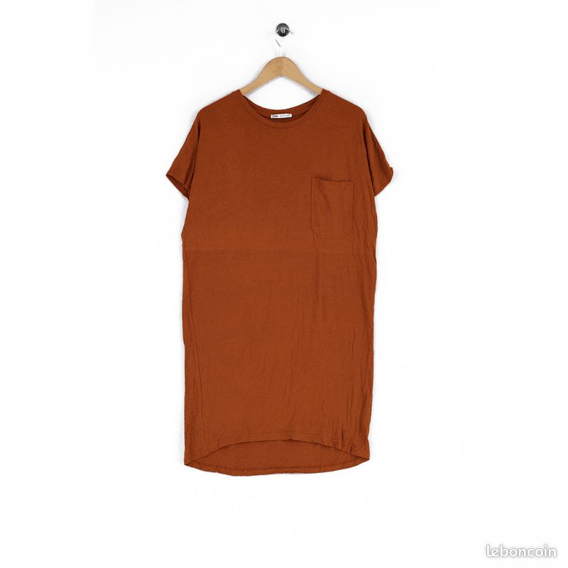 Robe courte S 36 Zara Brun Vêtements