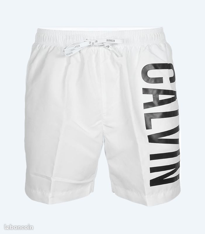 Short de bain homme Calvin Klein blanc taille M Vêtements
