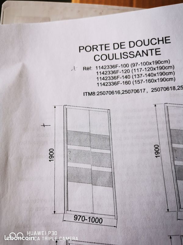 Porte de douche coulissante (image 2)