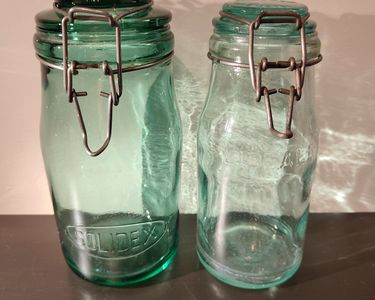 Lot De 4 Bocaux SOLIDEX – 1L – Vert Vintage – Conservation – Verre