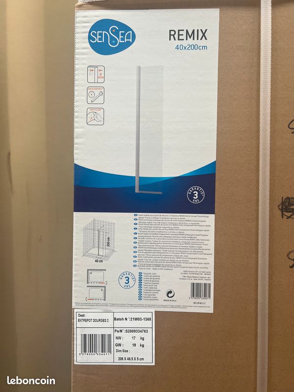 Volet mobile pour Paroi de douche REMIX 40 x 200 (image 1)