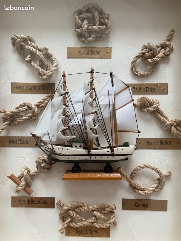 Cadre vitrine bateau avec noeuds (image 8)