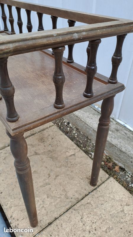 Jardinière Vintage d intérieur en bois sur pieds vernis / Porte plantes /1970-1980 (image 7)