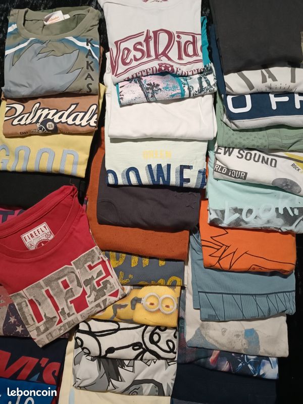 Lot De T-shirts PUMA Manches Courtes Pour Garçon 12-13 Ans - Noir