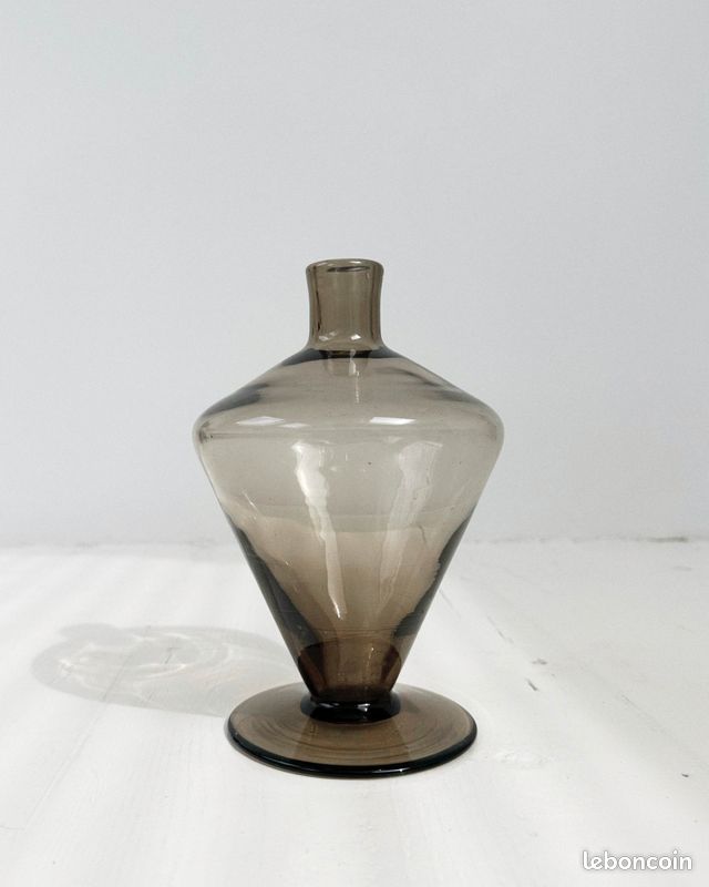 Set carafe et verres fumés vintage (image 2)