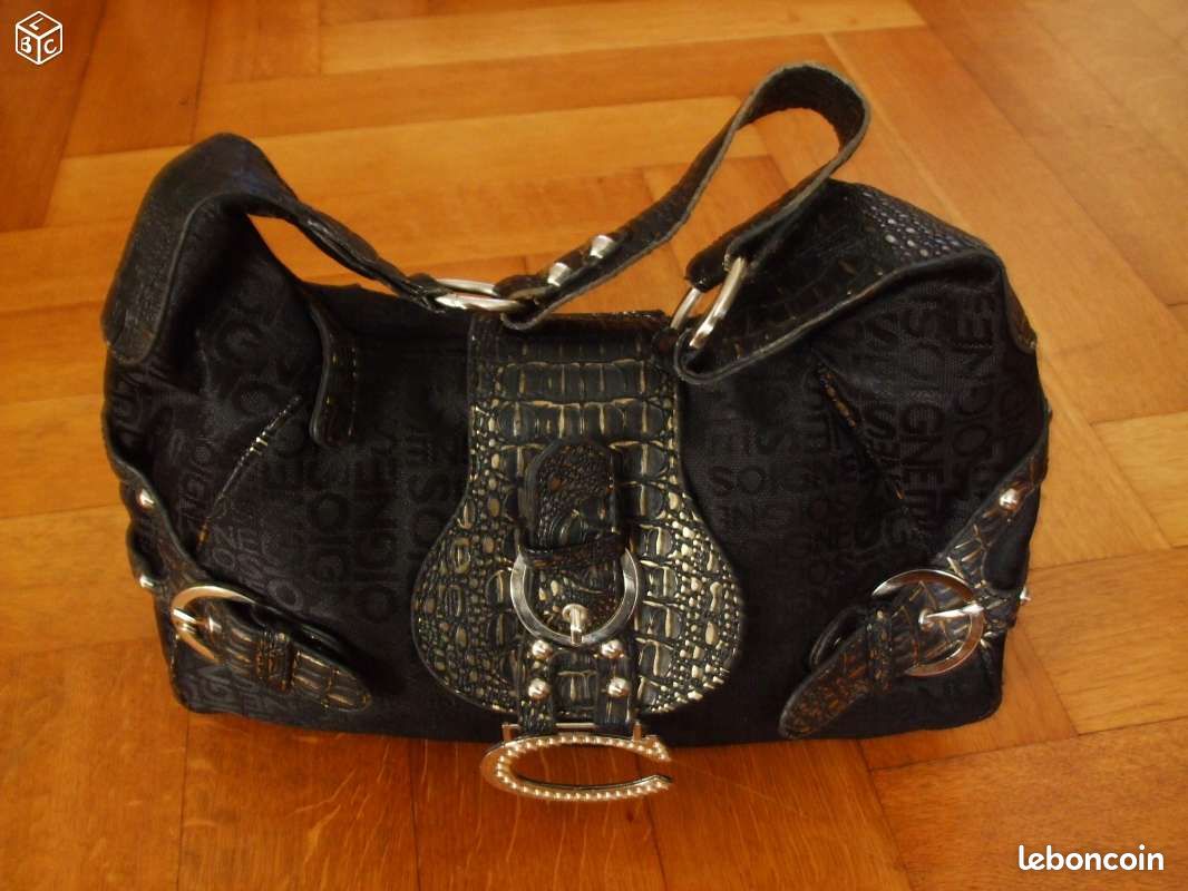 Sac à main noir et doré/Moderne (image 1)