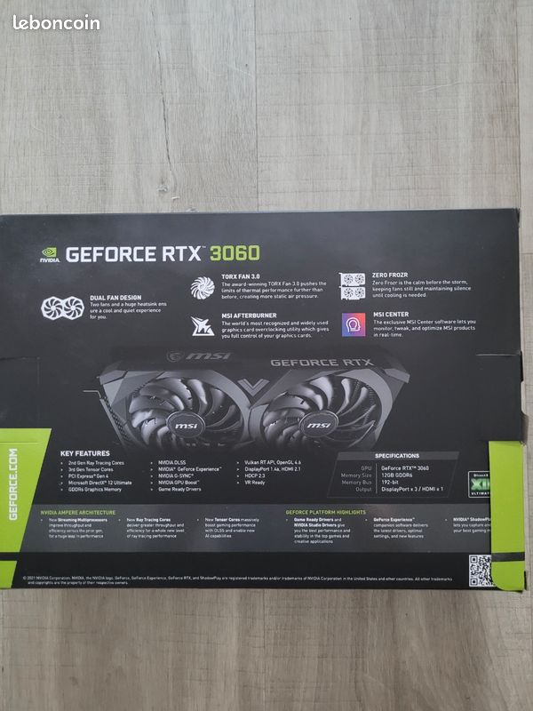 Carte graphique Geforce RTX 3060 (image 2)