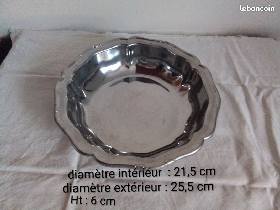 Plat inox / rond / vintage (image 1)