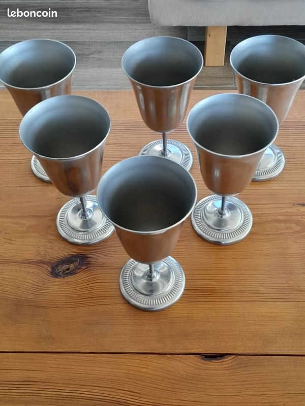 6 coupes glace metal argenté (image 1)