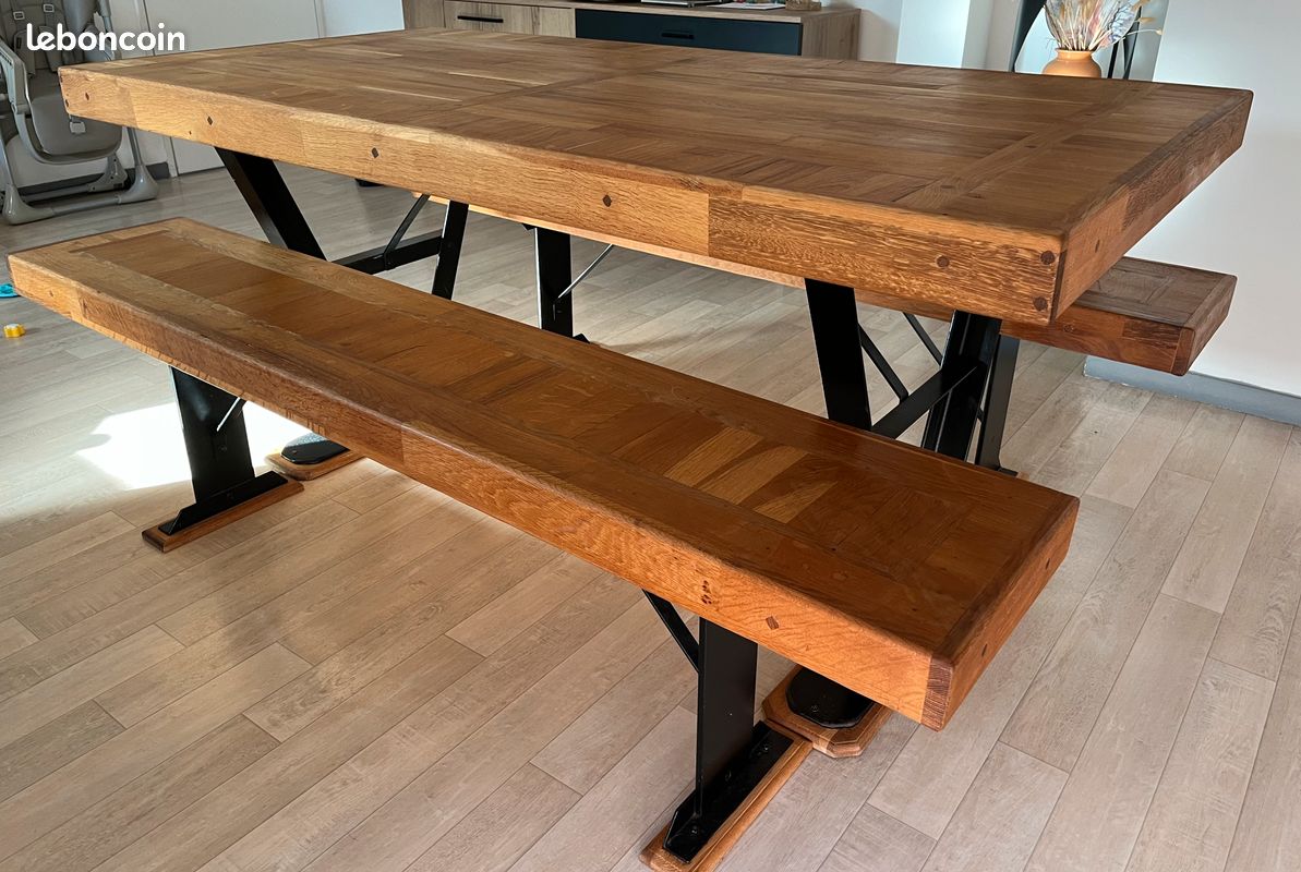 Table + bancs fait main (image 2)