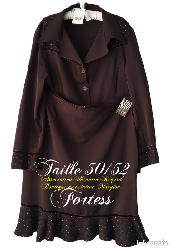 Femme taille 50/52 Tailleur veste et jupe Fortess Neuf Vêtements