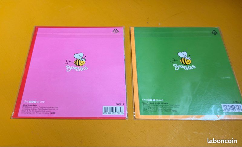 Lot de 2 cartes illustrées Elmer David McKee avec enveloppes (image 3)