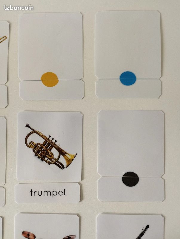 Cartes de nomenclature, les instruments de musique en anglais (image 2)