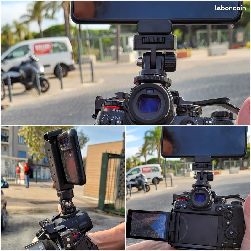 📸 1 Support de téléphone universel et 1 adaptateur griffe flash pour appareil photo – Neufs (image 5)