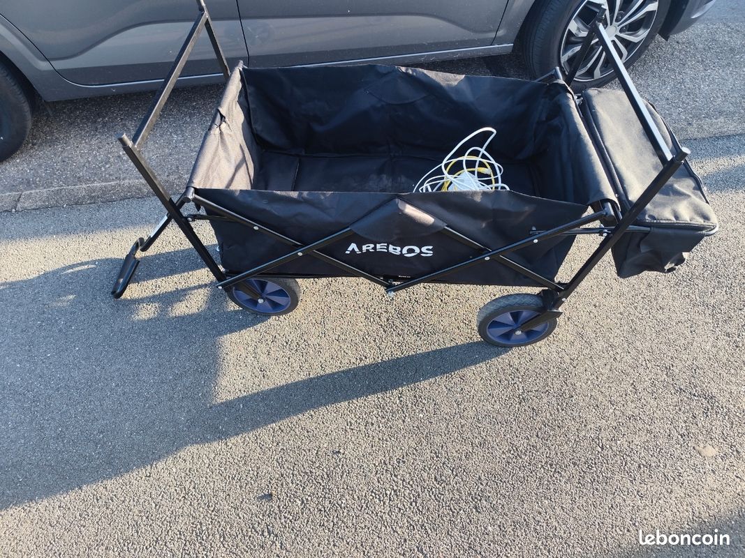 AREBOS Chariot à Plate-Forme Chariot de Transport Manuel Pliable 150kg 4 Roues