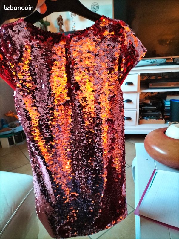 Robe à Paillettes French Connection Multicolore - Taille 8 - Style Skater - Neuve Avec étiquette