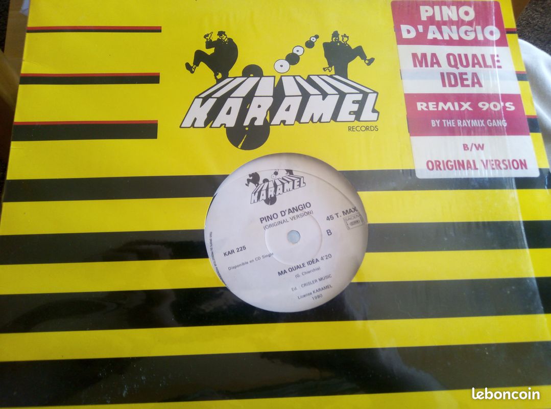 Maxi 45t vinyle PINO D'ANGIO ma Quale idea 1990 (image 1)