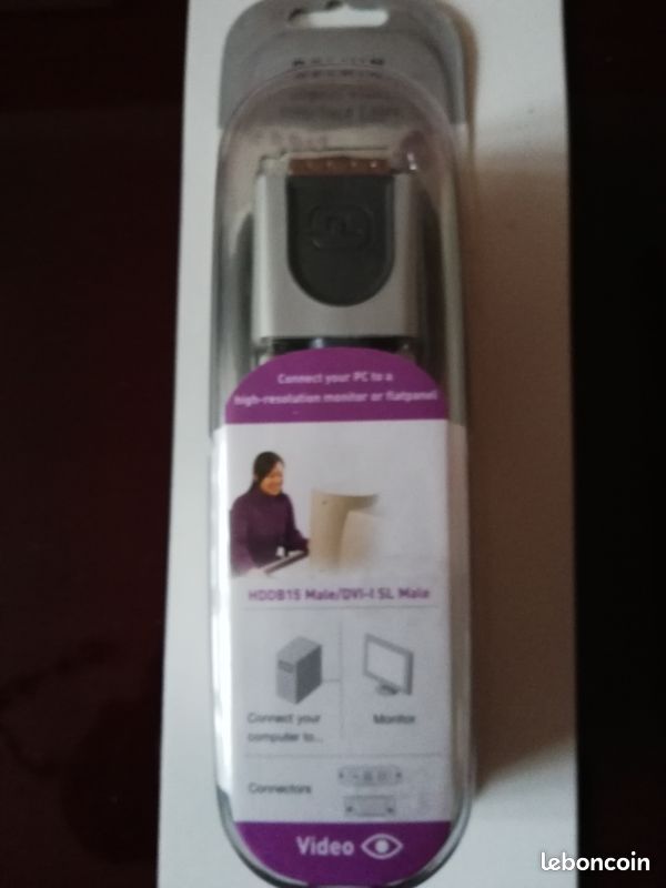 Cable belkin db15 male/dvi-1 male (image 1)