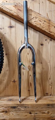 Fourche Rigide Vintage Ammaco Acier Chromé 26" Pour VTT - Filetée 1 1/8", 1994, Frein Sur Jante - Occasion