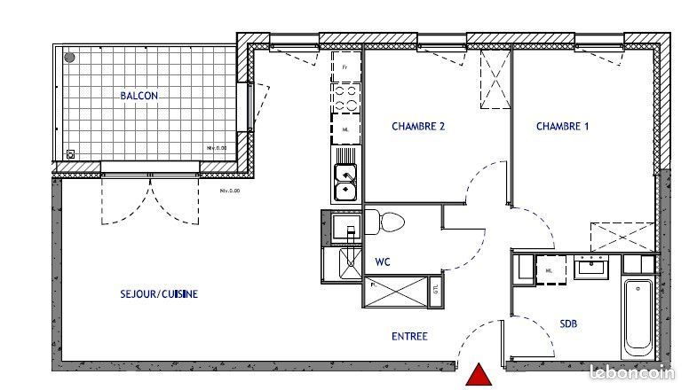 Appartement 3 pièces 62 m² · à Valenciennes · 62 m² · 755 €/mois