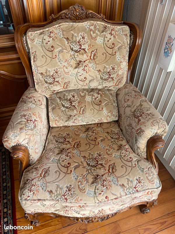 Canapé + 1 fauteuil style (image 2)