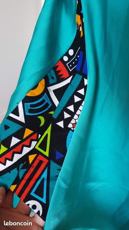 Longue robe d' été turquoise taille 42 (image 3)