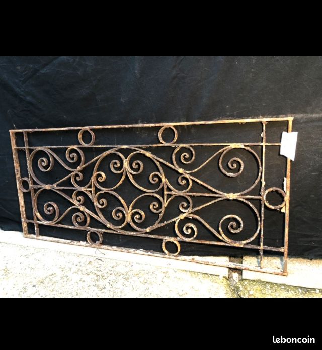 Garde corps ancien fer forgé riveté (image 1)