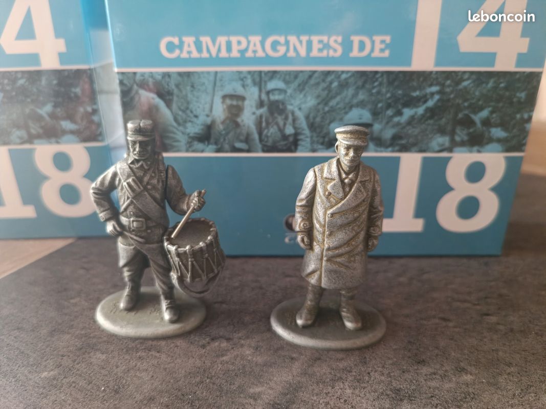 Figurine chauffeur de taxi + tambour d'infanterie, campagne 14/18 (image 1)
