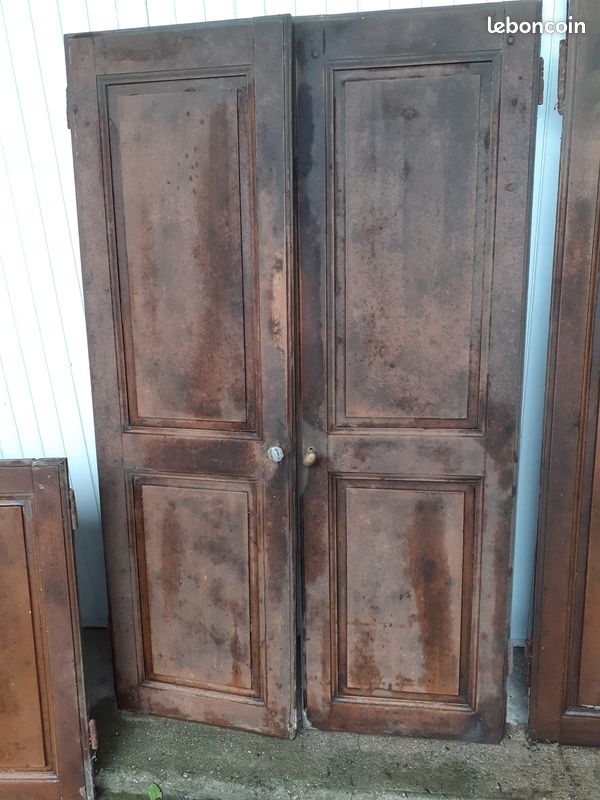 Ensemble de 3 paires de portes anciennes vers 187à (image 4)