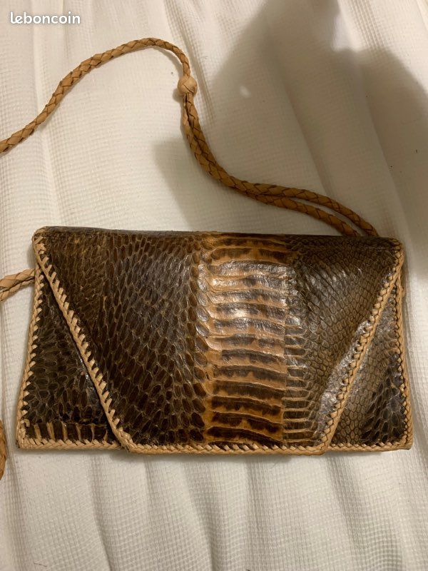 Sac en vraie peau de serpent (image 1)