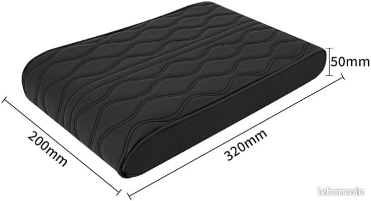 Lot De 2 Coussins Accoudoir Porte Voiture – Coussin Genou Confortable En Cuir + Mousse Mémoire, Universel Noir Pour Soulager Douleurs Conduite Longue