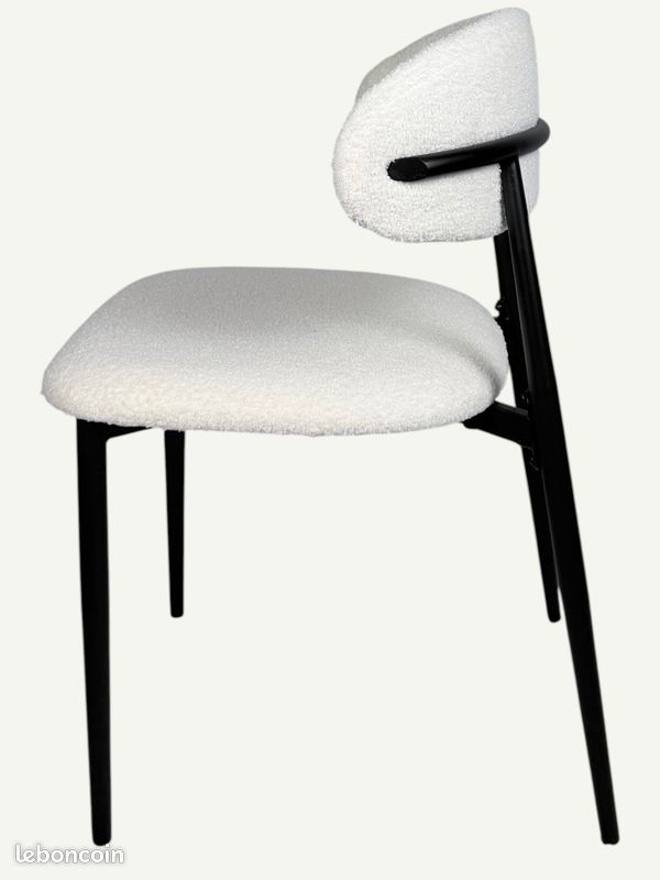 Chaise LUNA Blanche 🤍✨ Design Scandinave Neuve - Salle à Manger (image 4)