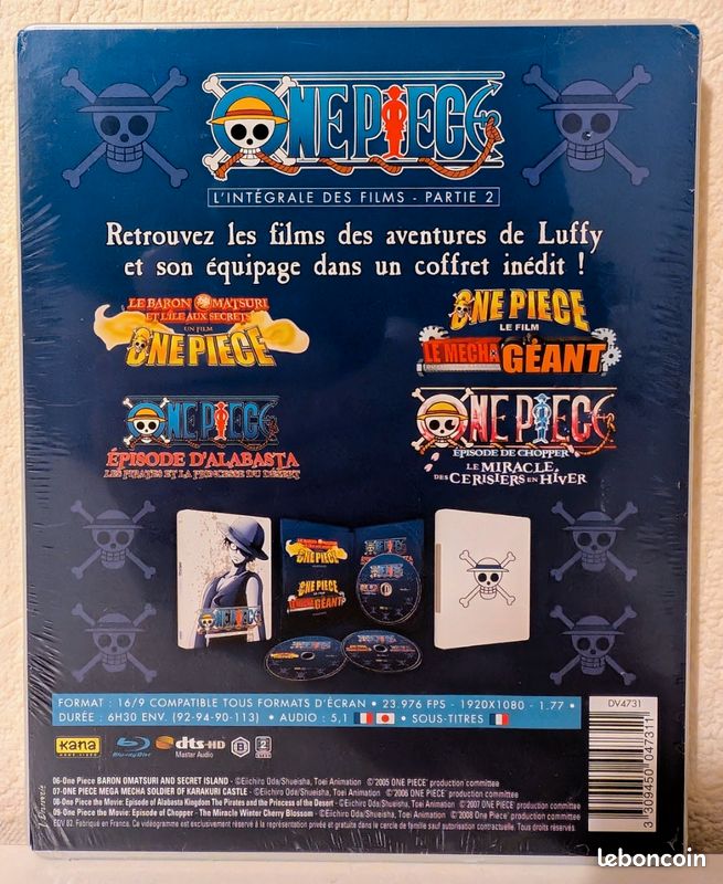 One Piece Films – Coffret 1 Edition Limitée Steelbook – 5 Film Remasterizzati In 16/9 Su 3 Blu-ray