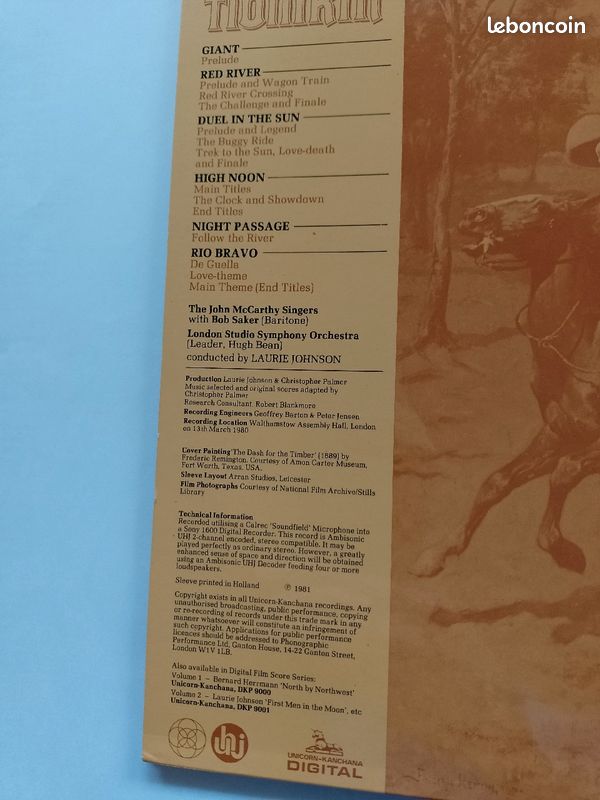 Vinyle THE WESTERN FILM WORLD OF (image 3)