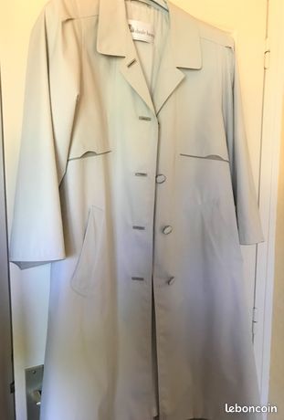 New Lolo - Manteau mi long léger imperméable gris - Curvy
