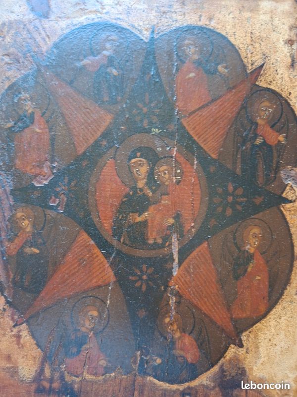Icône orthodoxe russe du XIXᵉ siècle. La Mère de Dieu ‘Buisson Ardent’ (image 6)