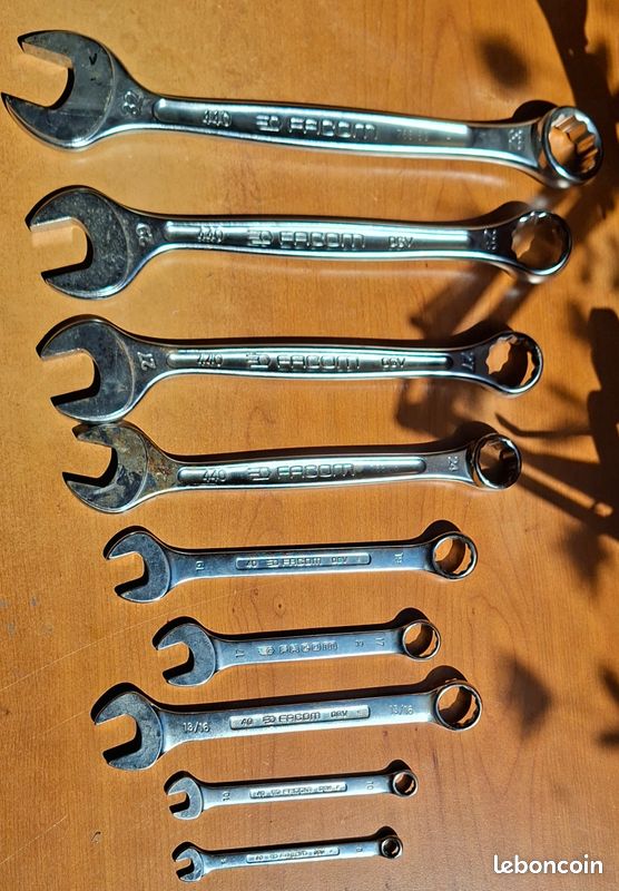 Lot de 9 clefs mixtes Facom (image 6)