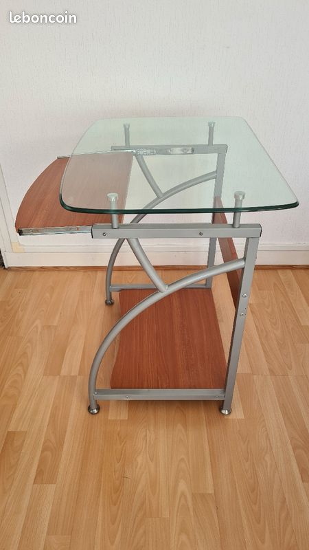 Bureau verre et bois (image 3)