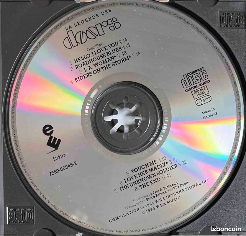 â„đŒ2CD đșđž The Doors (La LĂ©gende) âž 1985 (image 5)