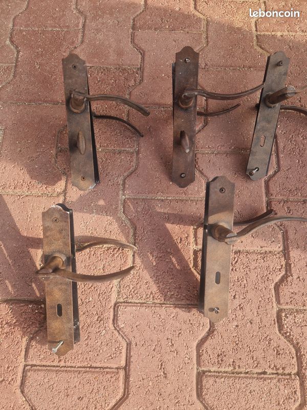 Lot de poignée de porte façon fer forgé comme neuve (image 3)