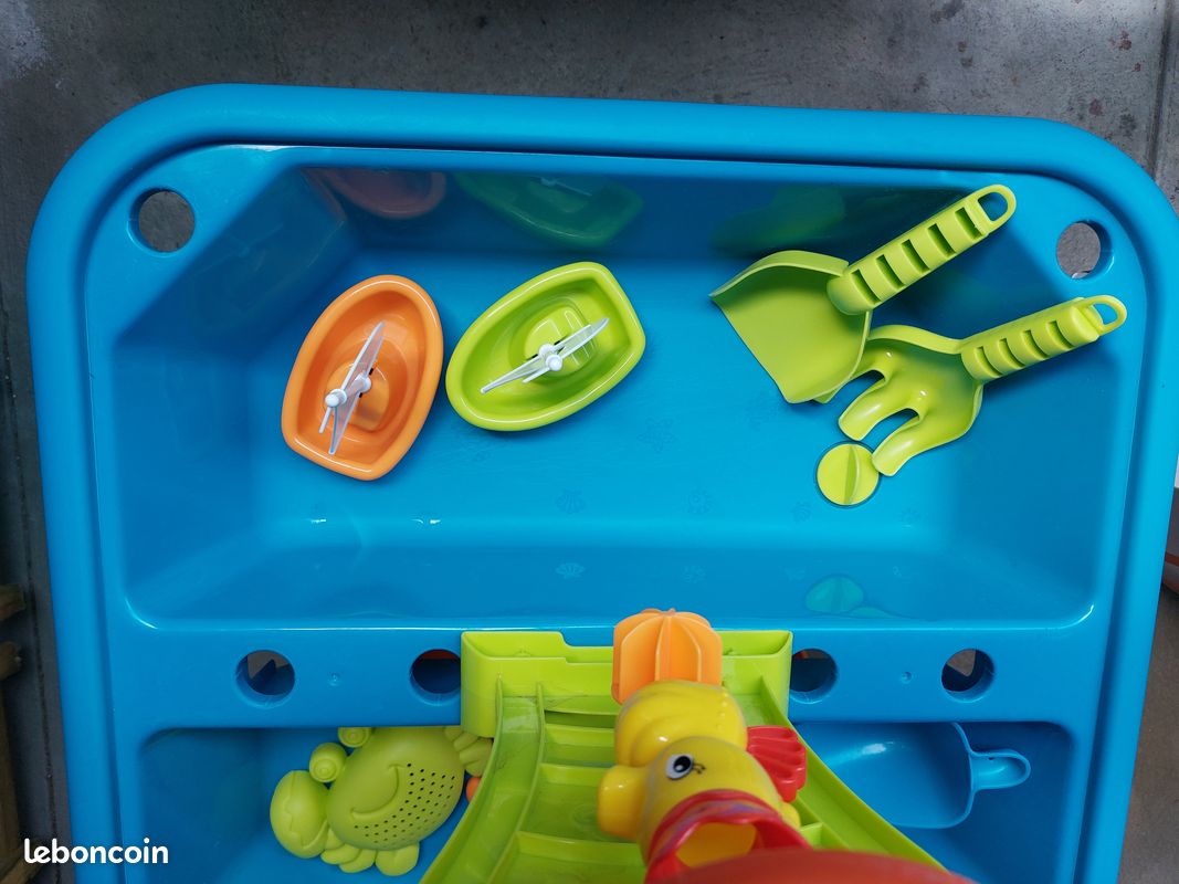 Table Eau Et Sable 2 En 1 BuzzoXerex – 71 Pièces, Bateaux, Cannes à Pêche, Animaux – Jeu Extérieur Dès 3 Ans – Motricité Et Découverte