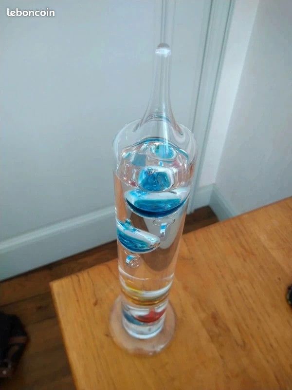Thermomètre décoratif multicolore en verre (image 2)