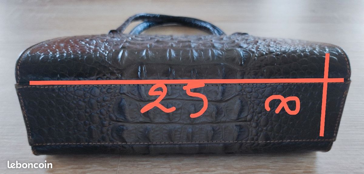 Sac vintage croco veritable Accessoires Bagagerie