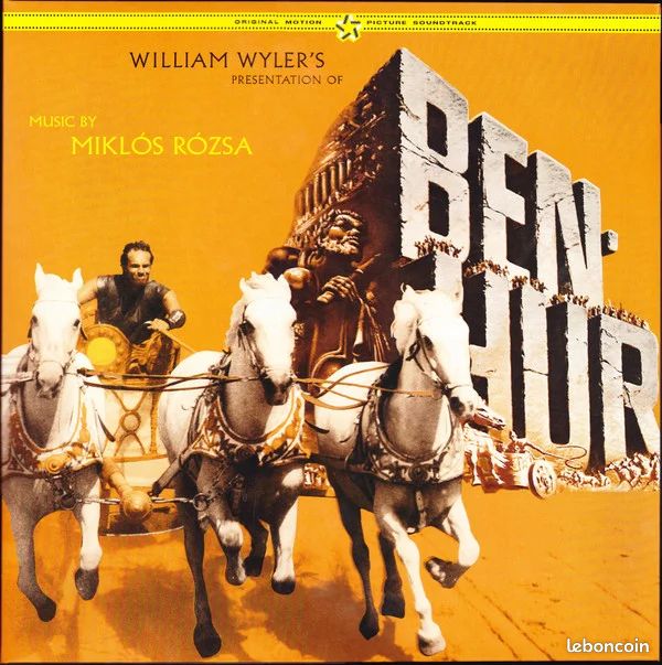 Miklós Rózsa ‎– Ben-Hur (Original Motion Picture Soundtrack). 1 vinyle neuf scellé (image 1)