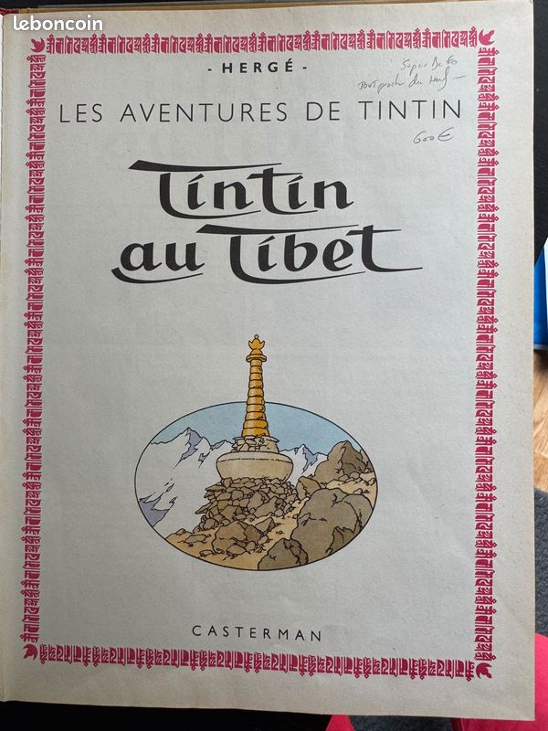 BD Tintin Au Tibet - Édition Originale Française B29 De 1960 - Hergé - État Correct Complet