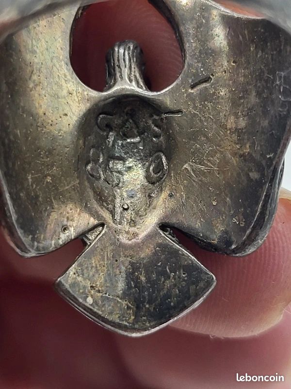Bague Aigle Chevalière Biker vintage en argent 925 Taille 64