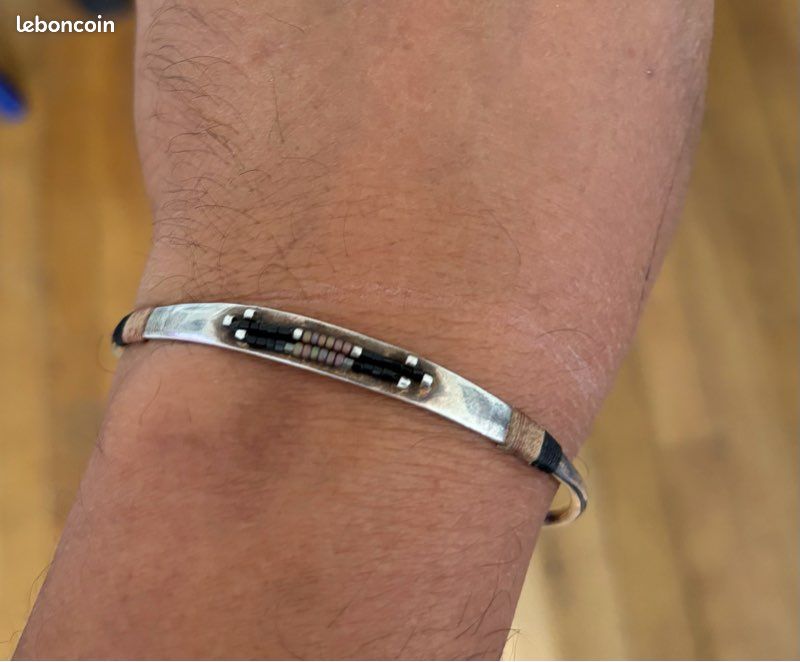 Bracelet jonc en argent (image 4)