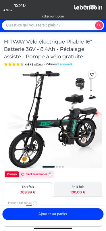 Cdiscount Velo Electrique 120 Kg Vélo électrique Hitway Vélos
