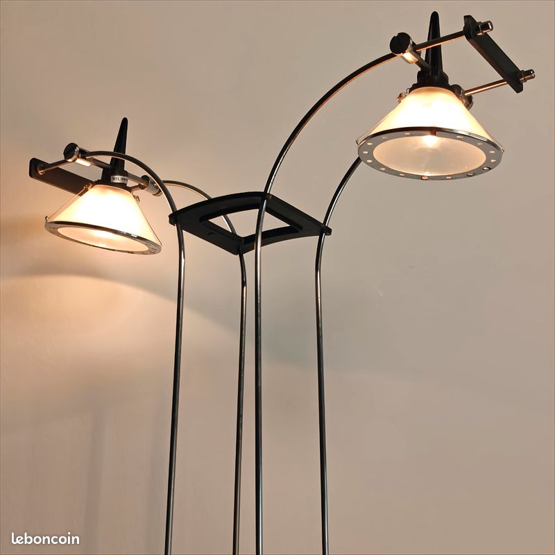 Grande lampe de bureau vintage – Fuder Allemagne – Design post-moderne années 80 – Halogène orientable (image 7)